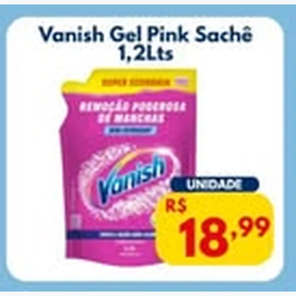 Recorte do encarte de Gel Pink Vanish 1,2 L