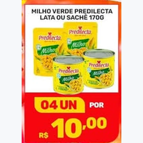 Recorte do encarte de Milho Verde Predilecta 170 g