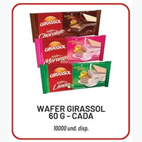 Recorte do encarte de Wafer Girassol 60 g