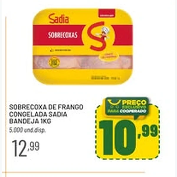 Sobrecoxa de Frango Congelada Sadia 1 kg