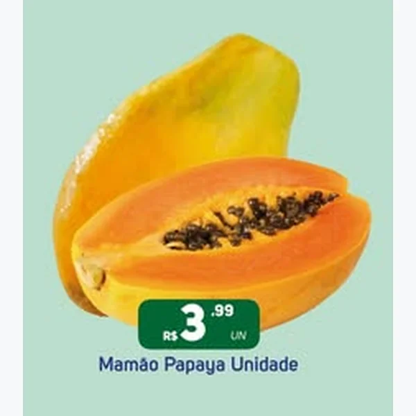 Recorte do encarte de Mamão Papaya