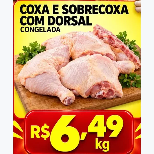 Coxa e Sobrecoxa com Dorsal Congelada