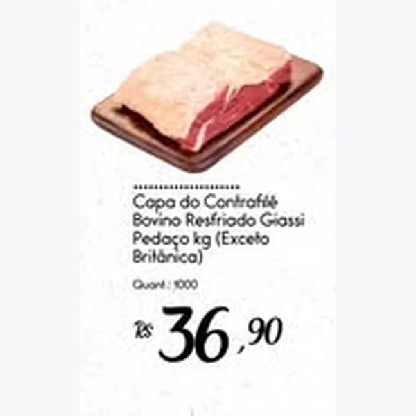 Recorte do encarte de Capa do Contrafilé Bovino Resfriado Pedaço Giassi