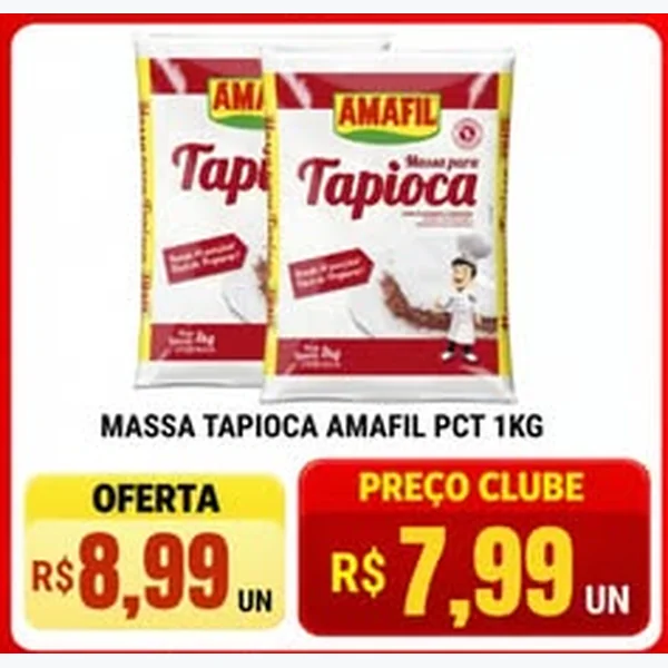 Recorte do encarte de Massa para Tapioca Amafil 1 kg