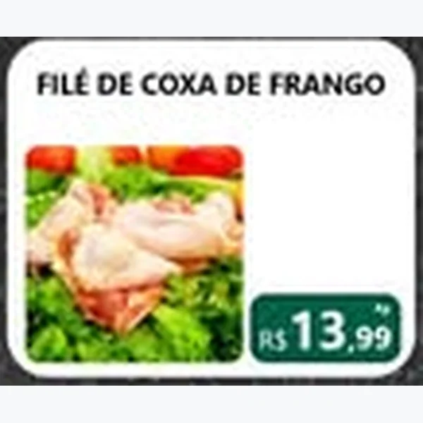 Recorte do encarte de Filé de Coxa de Frango