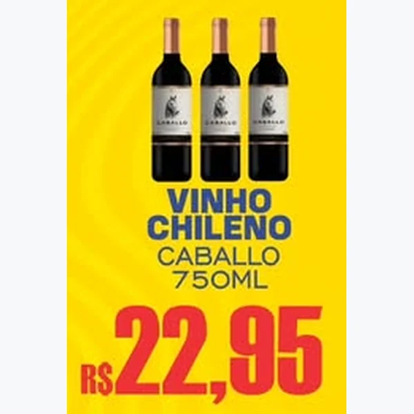 Recorte do encarte de Vinho Chileno Caballo 750 ml