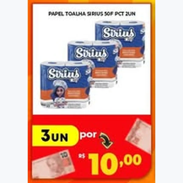 Papel Toalha Sirius 50 un