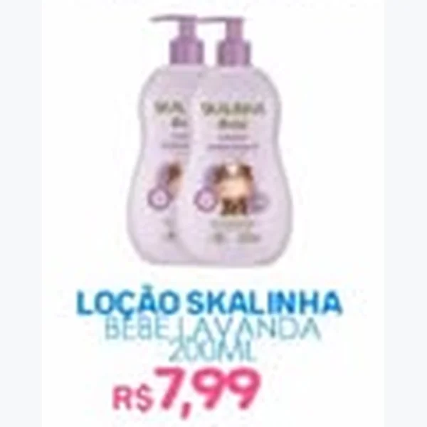 Recorte do encarte de Loção Bebê Lavanda Skalinha 200 ml