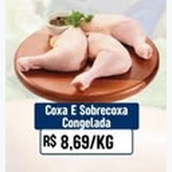 Recorte do encarte de Coxa e Sobrecoxa Congelada