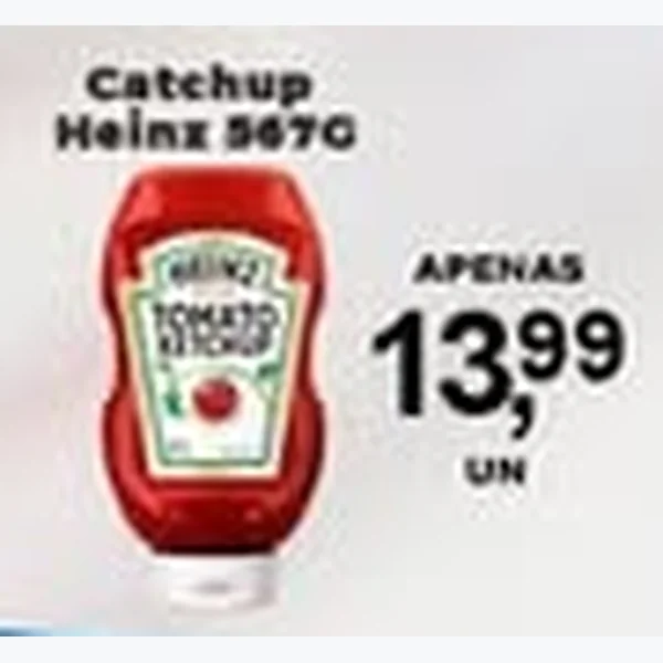 Recorte do encarte de Catchup Heinz 567 g