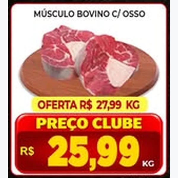 Recorte do encarte de Músculo Bovino C/ Osso