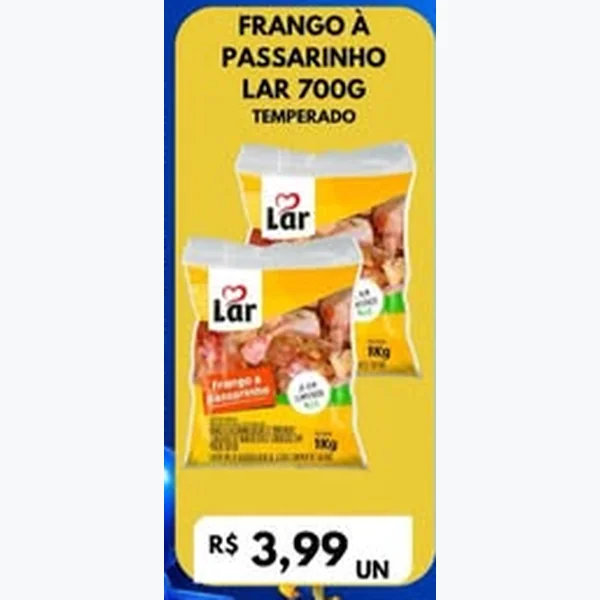 Recorte do encarte de Frango a Passarinho Temperado Lar 700 g
