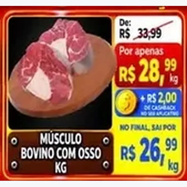 Recorte do encarte de Músculo Bovino com Osso