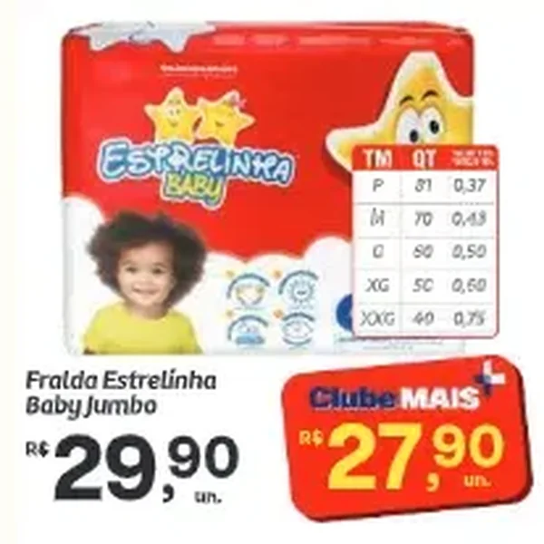 Recorte do encarte de Fralda Estrelinha Baby