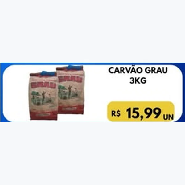 Recorte do encarte de Carvão Grau 3 kg