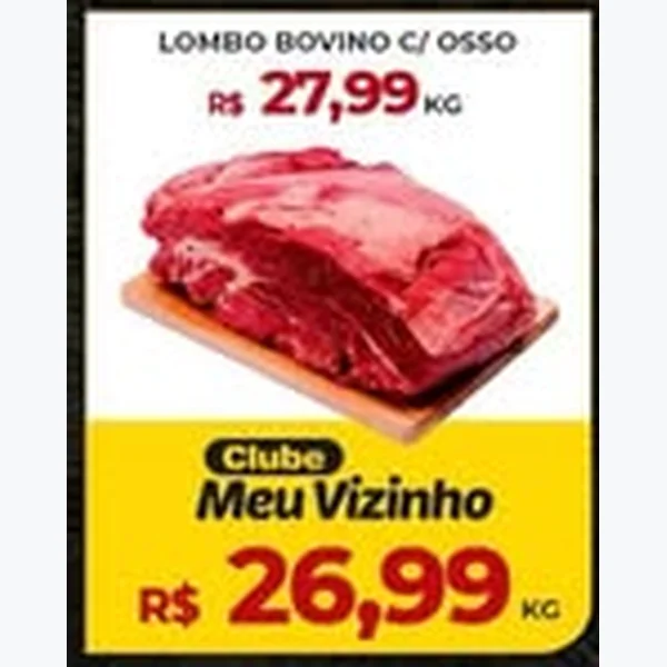 Recorte do encarte de Lombo Bovino C/ Osso