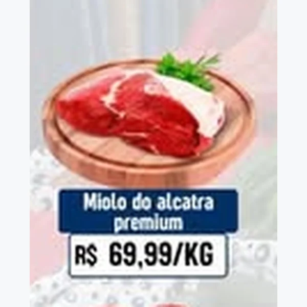 Recorte do encarte de Miolo do Alcatra Premium