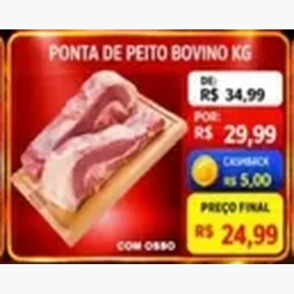 Recorte do encarte de Ponta de Peito Bovino