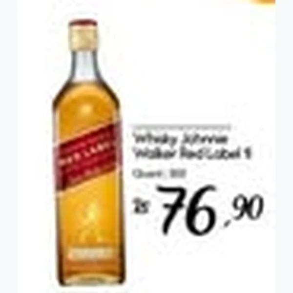 Recorte do encarte de Whisky Johnnie Walker Red Label 1 L