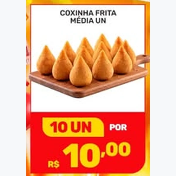 Recorte do encarte de Coxinha Frita Média
