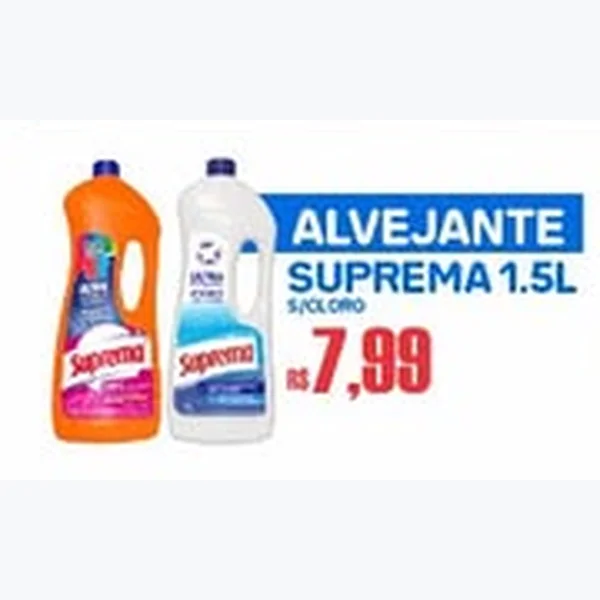 Recorte do encarte de Alvejante Suprema 1,5 L