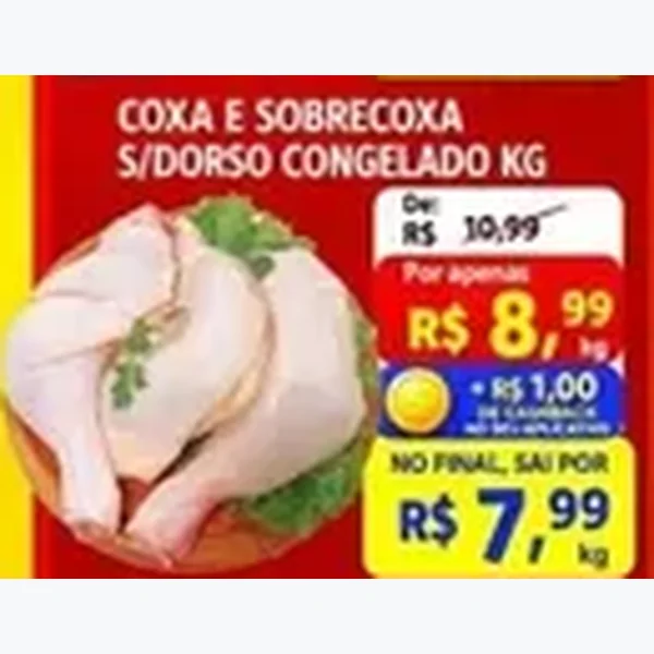 Recorte do encarte de Coxa e Sobrecoxa sem Dorso Congelada