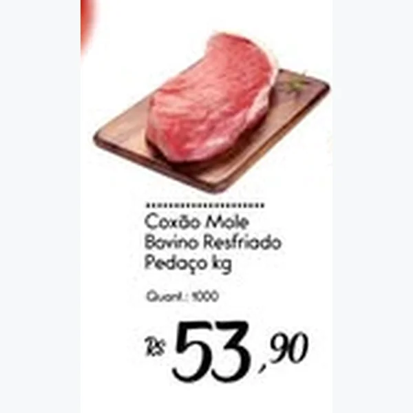 Recorte do encarte de Coxão Mole Bovino Resfriado Pedaço Giassi