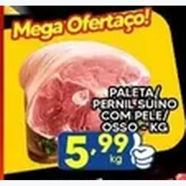 Recorte do encarte de Paleta Suína com Pele