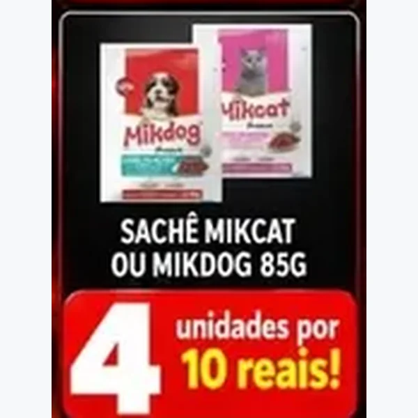 Recorte do encarte de Sachê Mikcat 85 g