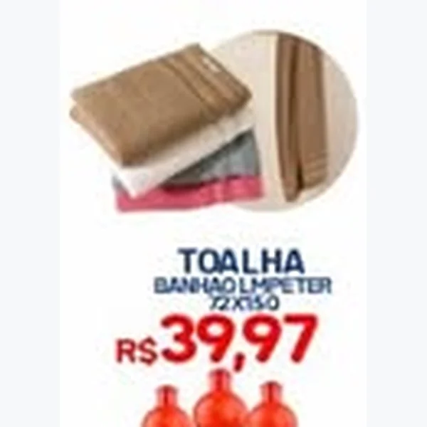 Recorte do encarte de Toalha de Banho Limpeter
