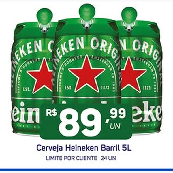 Recorte do encarte de Cerveja Heineken 5 L