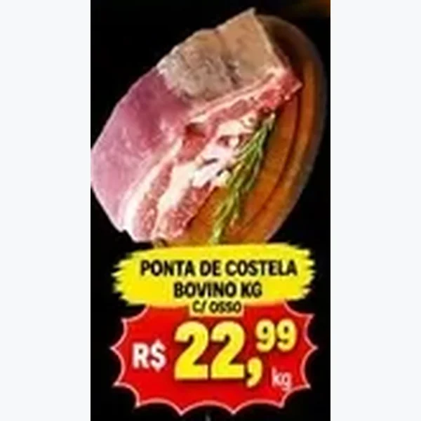 Ponta de Costela Bovino com Osso