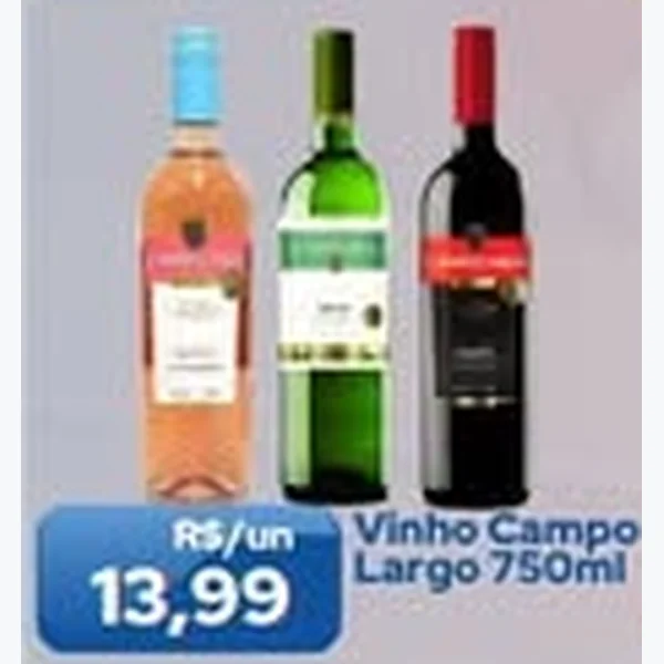 Recorte do encarte de Vinho Campo Largo 750 ml