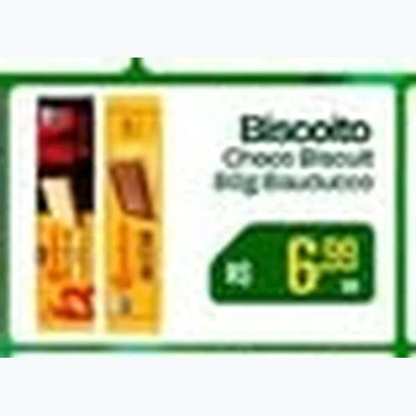 Recorte do encarte de Biscoito Choco Biscuit Bauducco