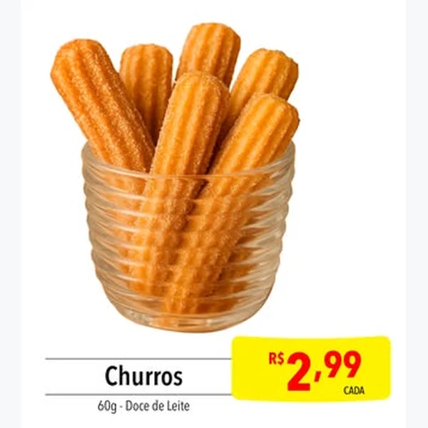 Recorte do encarte de Churros Doce de Leite 60 g