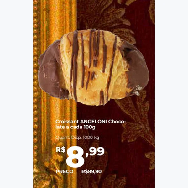 Recorte do encarte de Croissant Chocolate ANGELONI