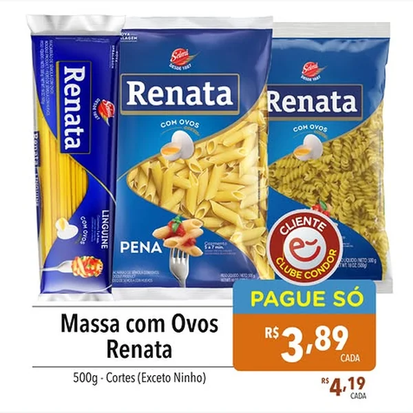 Massa com Ovos Renata 500 g