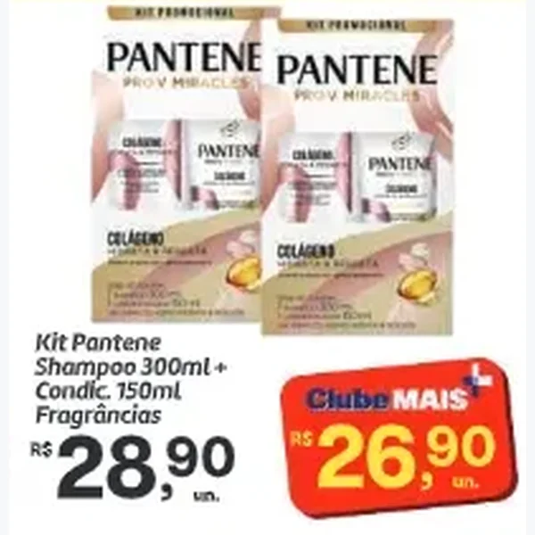 Recorte do encarte de Kit Shampoo + Condicionador Pantene 300 ml