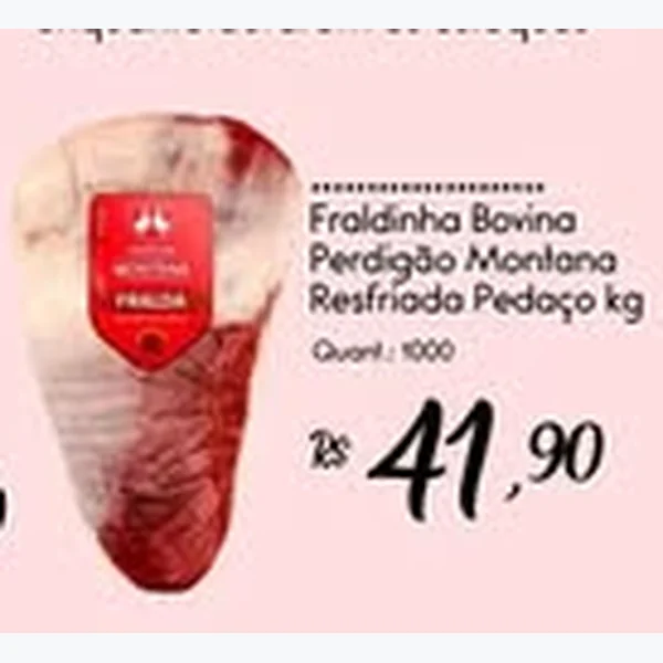 Recorte do encarte de Fraldinha Bovina Resfriada Pedaço Perdigão Montana