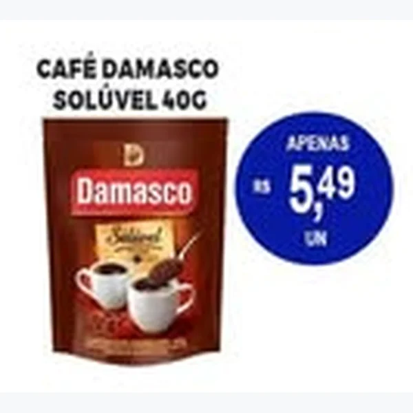 Recorte do encarte de Café Solúvel Damasco 40 g