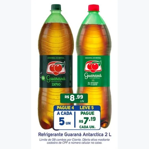 Recorte do encarte de Refrigerante Guaraná Antarctica 2 L