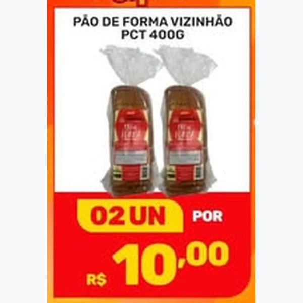 Recorte do encarte de Pão de Forma Vizinhão 400 g