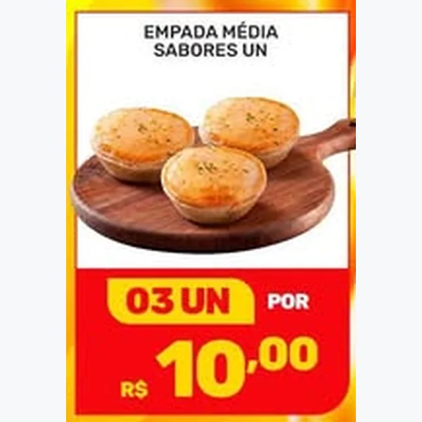 Recorte do encarte de Empada Média Sabores