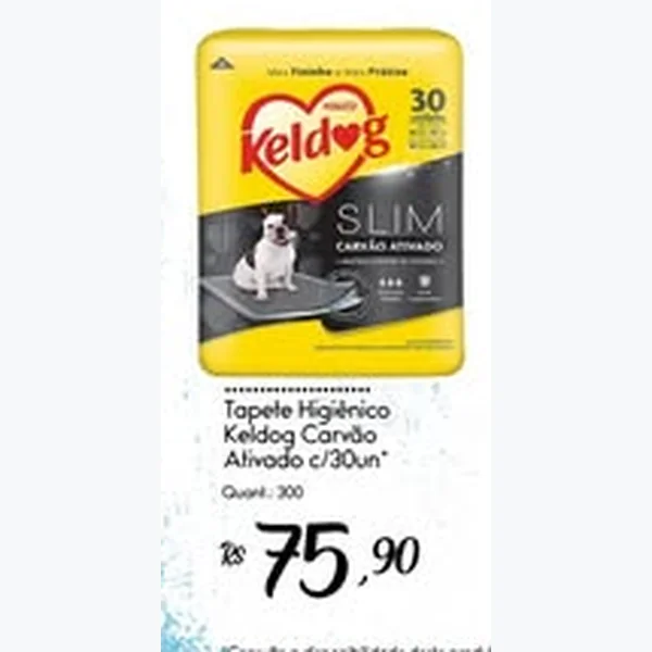 Tapete Higiênico Carvão Ativado Keldog 30 un