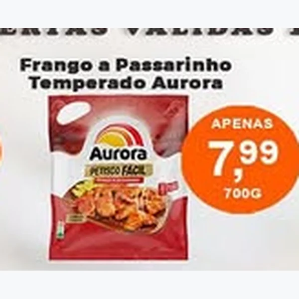 Recorte do encarte de Frango a Passarinho Temperado Aurora
