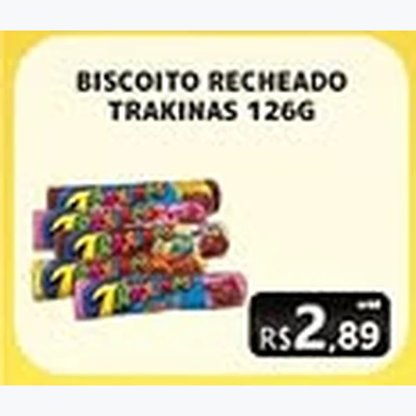 Recorte do encarte de Biscoito Recheado Trakinas