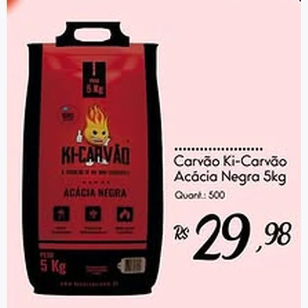 Recorte do encarte de Carvão Ki-Carvão 5 kg