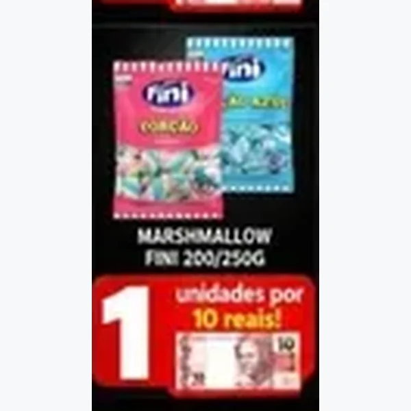Recorte do encarte de Marshmallow Fini 250 g
