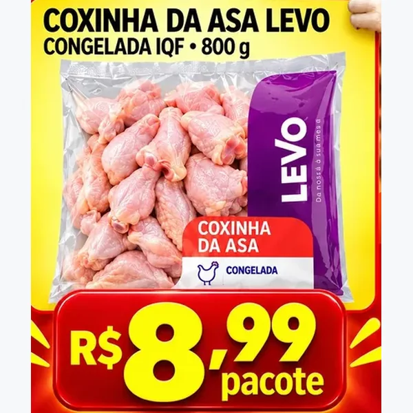 Coxinha da Asa Congelada Iqf Levo 800 g