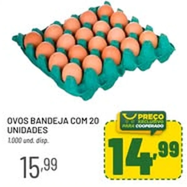 Ovos de galinha 20 un
